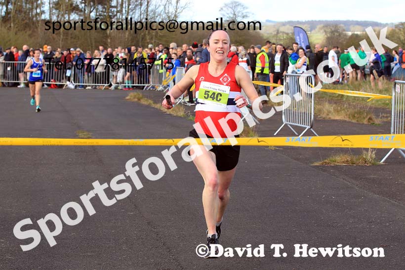Senior womens 2023 Elswick Harriers Road Relays, Albamarle Barrack Airfield, Ouston, Northumberland. Photo: David T. Hewitson/Sports for All Pics